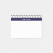 Post-it® Lt Grey Whi 3D Look Cubes Marine Blue Nom Monogram (Devant)