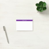 Post-it® Lt Grey White Stripe Purple Nom Monogramme (Bureau)
