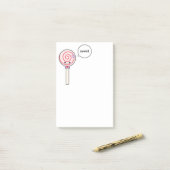 Post-it® Lucette douce de sucrerie (Sur un bureau)