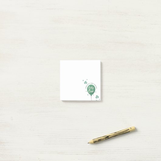 Post-it® Lucky One 1er Anniversaire St Patricks Day Trèfle (Sur un bureau)