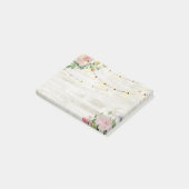 Post-it® Lumière de chaîne florale aquarelle en bois rustiq (Incliné)