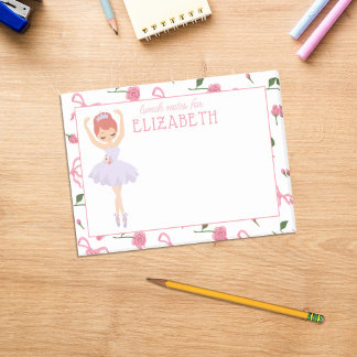Post-it® Lunch personnalisé pour fille avec ballerine aquar