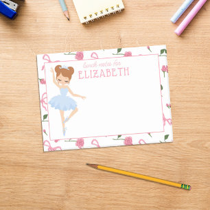 Post-it® Lunch personnalisé pour fille avec ballerine aquar
