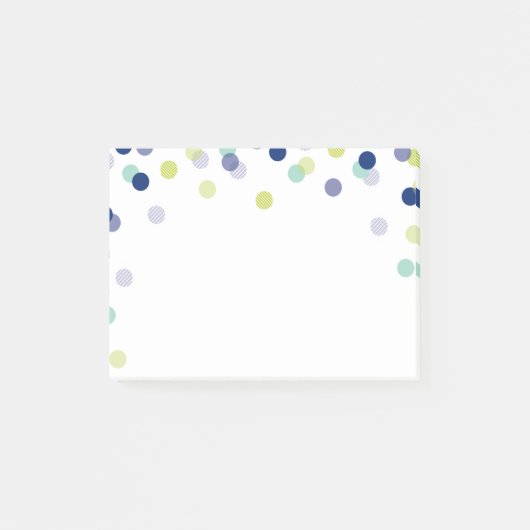 Post-it® LUNCHBOX LOVE NOTE moderne audacieux confetti bleu (Devant)
