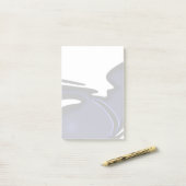 Post-it® Lune bleue : Bleu Abstrait, Blanc & Noir (Sur un bureau)