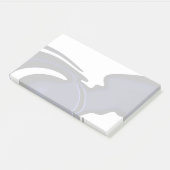 Post-it® Lune bleue : Bleu Abstrait, Blanc & Noir (Incliné)