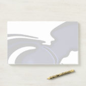 Post-it® Lune bleue : Bleu Abstrait, Blanc & Noir (Sur un bureau)