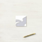 Post-it® Lune bleue : Bleu Abstrait, Blanc & Noir (Sur un bureau)