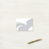 Post-it® Lune bleue : Bleu Abstrait, Blanc & Noir (Sur un bureau)