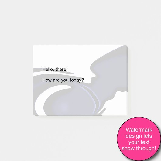 Post-it® Lune bleue : Bleu Abstrait, Blanc & Noir