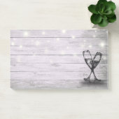 Post-it® Lunettes de Champagne mariage Chaîne Lumière Bois (Bureau)