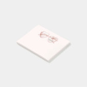 Post-it® Lunettes de cœur rose Amour (Incliné)
