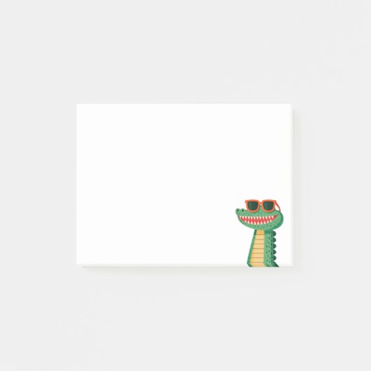 Post-it® Lunettes de soleil de crocodile drôles Mignon anim (Devant)