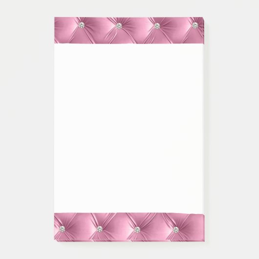 Post-it® Luxe Glam Girly Soft Rose Faux Velvet (Devant)