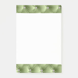 Post-it® Luxe Glam Sage Green Faux Velvet
