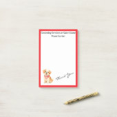 Post-it® Luxury Grooming Pet Personalized Modern Collection (Sur un bureau)