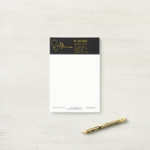 Post-it® Luxury Stethoscope Gold ECG Wave EKG Line Medical (Sur un bureau)