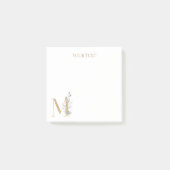 Post-it® M Monogram Floral Notes personnalisées (Devant)