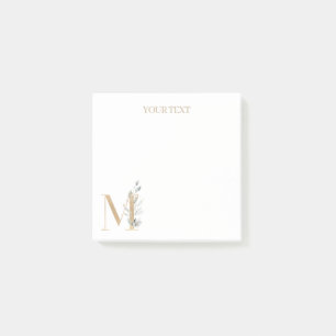 Post-it® M Monogram Floral Notes personnalisées