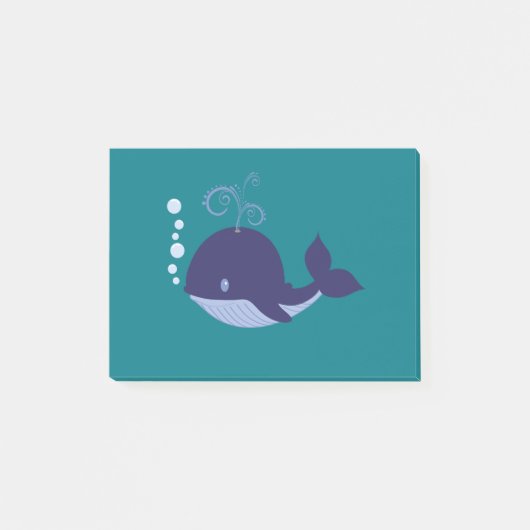 Post-it® Ma baleine bleue bébé (Devant)