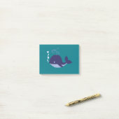 Post-it® Ma baleine bleue bébé (Sur un bureau)