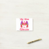 Post-it® Ma mère est une guerrière ailes de sensibilisation (Sur un bureau)