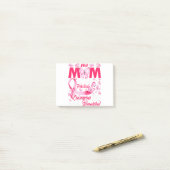 Post-it® Ma mère rose Ruban Guerrier Cancer du sein (Sur un bureau)