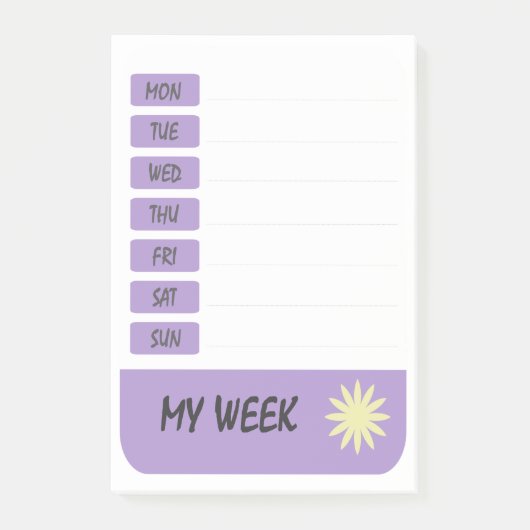 Post-it® Ma semaine de moins (Devant)