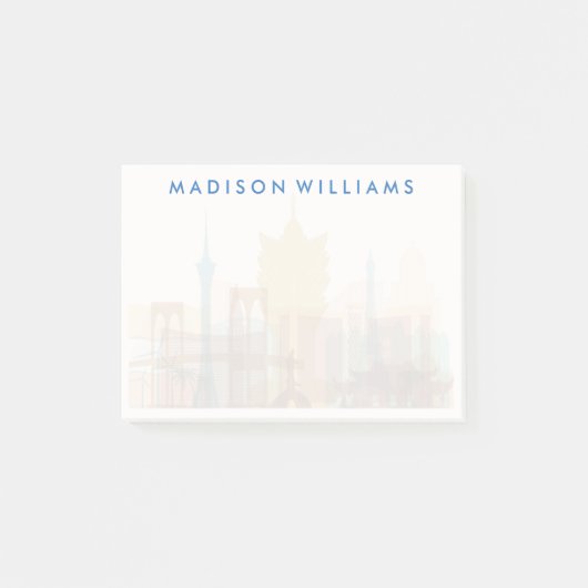 Post-it® Macao, Chine| Ville Skyline (Devant)