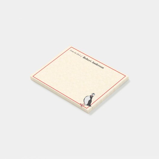 Post-it® Macareux simple du bureau du bloc-notes du post-it (Incliné)