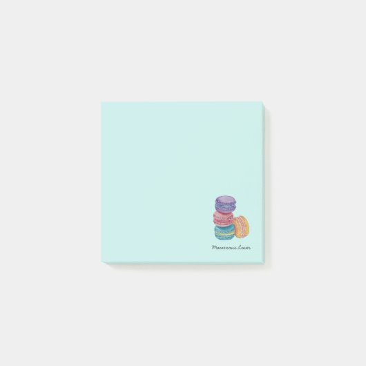 Post-it® Macarons arc-en-ciel mignons en aquarelle (Devant)