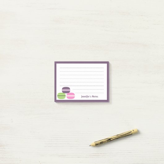 Post-it® Macarons français (Sur un bureau)