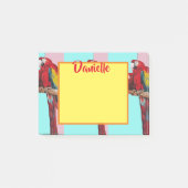 Post-it® Macaw Parrot Art Womans Nom Post It Notes (Devant)