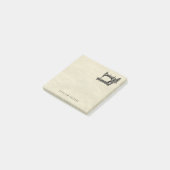 Post-it® Machine à coudre ancienne avec nom (Incliné)