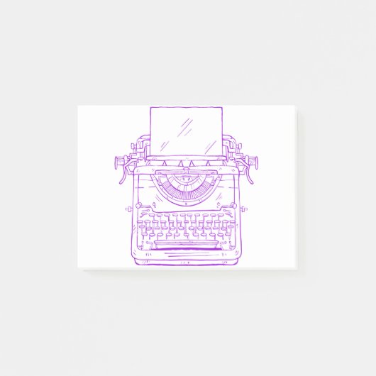 Post-it® machine à écrire violet vintage (Devant)
