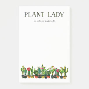 Post-it® Madame à la mode et drôle de plante avec le cactus