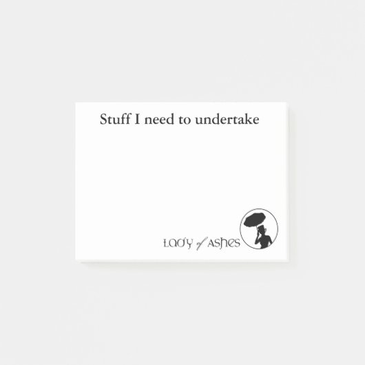 Post-it® Madame des notes de post-it de cendres (Devant)