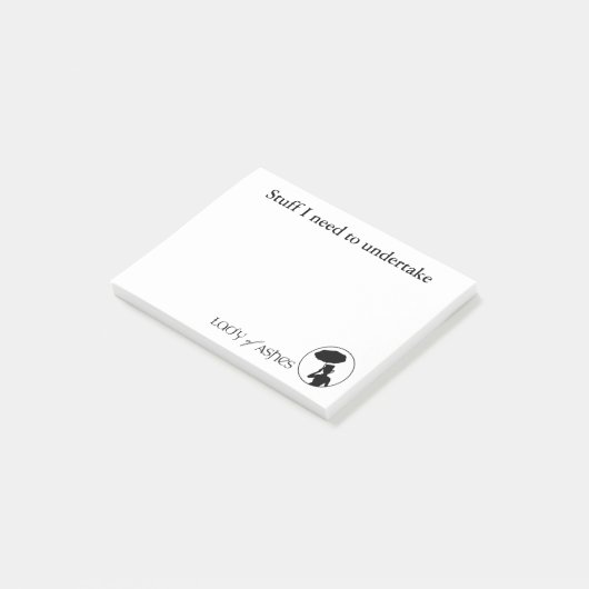 Post-it® Madame des notes de post-it de cendres (Incliné)