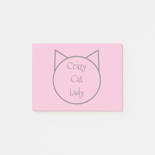 Post-it® Madame folle de chat (Devant)