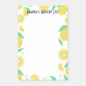 Post-it® Magasin d'épicerie de citrons Lovely Plan de repas (Devant)