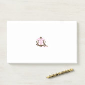 Post-it® Magenta-Rouge, orange jaunâtre (Sur un bureau)