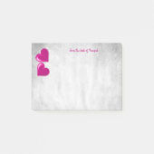 Post-it® Magenta Valentine Hearts Notes personnalisées (Devant)