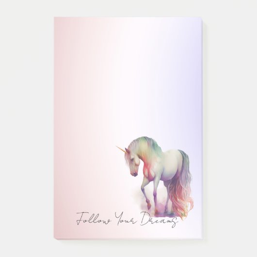 Post-it® Magical Purple Blush Ombre Unicorn (Devant)