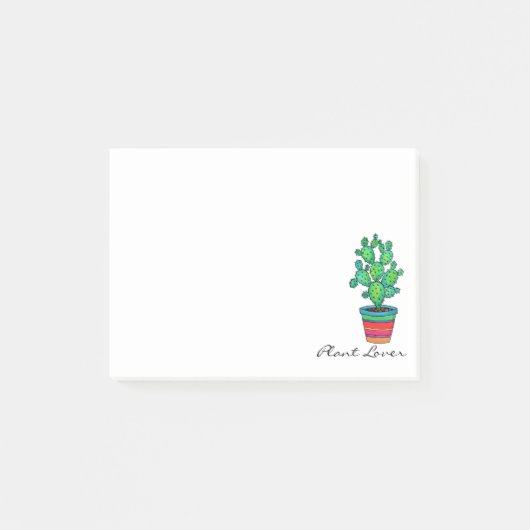 Post-it® Magnifique Cactus Aquarelle En Beau Pot (Devant)