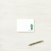 Post-it® Magnifique Cactus Aquarelle En Beau Pot (Sur un bureau)