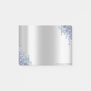 Post-it® Magnifique Chic Élégant Violet Paillettes Gouttes