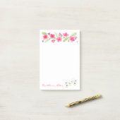 Post-it® Mahjong Aquarelle Fleurs de Cerisier NOM (Sur un bureau)