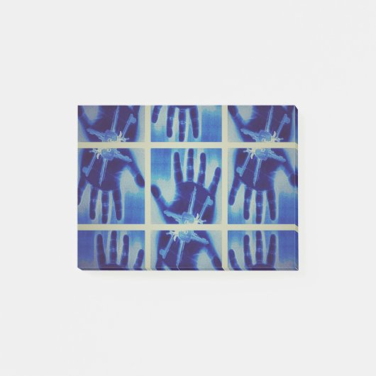 Post-it® main bleue effrayante (Devant)