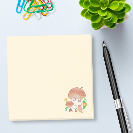 Post-it® Maison de champignons Fée Whimsical Jaune
