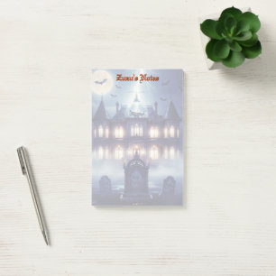 Post-it® Maison d'Halloween avec Frankie, bleu foncé